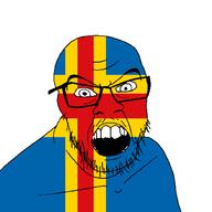 angry country flag flag:Åland glasses jacksepticeye looking_at_you mustache open_mouth soyjak stubble teeth variant:feraljak youtube Åland // 1500x1500 // 23.6KB