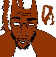 bald beard big_lips glasses nigger nuts rolling_eyes soyjak template trend:squirreljakking variant:unknown wrinkles // 633x647 // 29.4KB