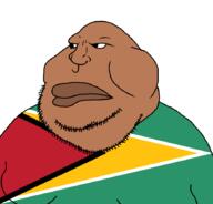 closed_mouth countrywar fat flag flag:guyana guyana obese soyjak stubble variant:meximutt // 888x849 // 54.3KB