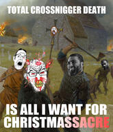 3soyjaks angry art beard beheaded blood bloodshot_eyes brown_hair christianity ear gigachad glasses gore hair long_hair open_mouth paganism red_eyes soyjak stubble teeth text variant:bernd variant:feraljak variant:unknown yellow_teeth // 1480x1717 // 979.5KB