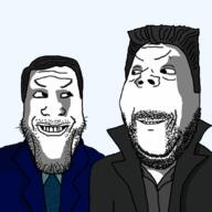 2soyjaks are_you_soying_what_im_soying billy_butcher joe_kessler soyjak the_boys variant:gapejak variant:wojak // 1280x1280 // 529.7KB