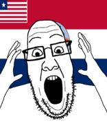 arm county flag flag:liberia flag:nimba_county glasses hair hand liberia liberian nimba_county open_mouth people's_populist_press soyjak star_(symbol) stubble teeth variant:ppp // 1000x1233 // 43.7KB