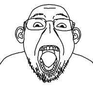 bald ear edit eyebrows flat_nose glasses looking_at_you no_nose open_mouth series:nonosearjaks soyjak stubble teeth teeth_showing transparent_background variant:bernd // 1200x1125 // 125.6KB