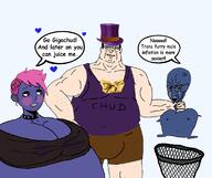 anger_mark blueberry_inflation charlie_and_the_chocolate_factory choker comic_sans crying enbie female gigachud girl glasses inflation_fetish meta:pornographic_content midget nipple open_mouth pink_hair soyjak strangling sunglasses trash_can variant:soyak willy_wonka // 1147x962 // 296.6KB