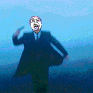 animated bloodshot_eyes crying firearm glasses gun hair holding_gun holding_object holding_pistol irl mustache open_mouth peaky_blinders purple_hair soyjak stubble suicide thomas_shelby tongue tranny variant:bernd weapon yellow_teeth // 540x227 // 956.4KB