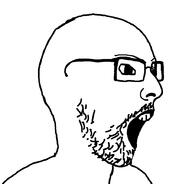 glasses looking_to_the_right open_mouth soyjak stubble variant:unknown // 901x864 // 25.8KB