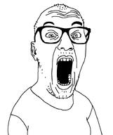balding glasses open_mouth soyjak stubble variant:unknown // 780x930 // 17.3KB