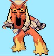 angry blaziken claw glasses hoenn open_mouth pixel_art pokemon soyjak sprite sprite_edit variant:markiplier_soyjak video_game // 247x255 // 3.7KB
