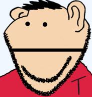 amerimutt beady_eyes canada canadian closed_mouth clothes ear hair letter poker_face south_park soyjak stubble subvariant:impish_amerimutt subvariant:impish_canadian terrance_(south_park) terrance_and_phillip text variant:impish_soyak_ears // 598x628 // 104.5KB