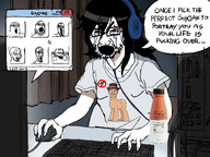 cheese computer crying don_turtelli fat headphones long_hair soy soylent swastika tomoko variant:cryboy_soyjak watashi_ga_motenai_no_wa_dou_kangaetemo_omaera_ga_warui // 1634x1223 // 1.3MB