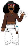 afro black_lives_matter black_skin dogtag emerald's_goonfuel glasses necklace nintendo nintendo_switch no_nose raised_fist_(symbol) soylent_(creamy_chocolate) subvariant:soyniqua template variant:soytan video_game // 1352x2196 // 88.4KB
