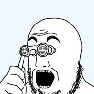 binoculars double_chin open_mouth soyjak stubble variant:binocularjak variant:soytan // 700x700 // 59.4KB