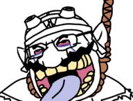 ack blue_tongue glasses nintendo noose poop red_eyes rope variant:wahjak video_game wario warioware // 745x563 // 40.4KB