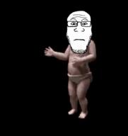 animated baby background beard black_background classic dance diaper glasses meme neutral nose subvariant:neutralplier variant:markiplier_soyjak // 319x338 // 985.4KB