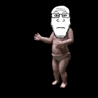 animated baby background beard black_background classic dance diaper glasses meme neutral nose subvariant:neutralplier variant:markiplier_soyjak // 319x338 // 985.4KB