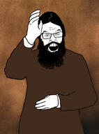 arm beard christianity clothes glasses grigori_rasputin hair hand open_mouth priest robe russia soyjak variant:feraljak // 800x1080 // 384.3KB