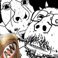 2soyjaks black_background can finger freckles glasses glasses_askew hair lips looking_at_you mustache open_mouth root_beer series:drinkjaks soda stubble subvariant:scholar variant:fisheyejak variant:gapejak // 944x944 // 785.8KB
