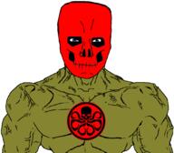 Redskull a10_eyes aryan capeshit green_shirt hydra marvel nazism subvariant:muscular_chud variant:chudjak // 1059x929 // 66.6KB