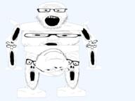 closed_eyes closed_mouth full_body glasses multiple_soyjaks open_mouth smile stubble subvariant:wholesome_soyjak variant:a24_slowburn_soyjak variant:gapejak variant:james_youniverse variant:markiplier_soyjak variant:two_pointing_soyjaks // 600x450 // 112.3KB