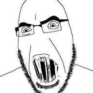 glasses no_nose open_mouth soyjak stubble variant:cobson // 721x720 // 34.0KB