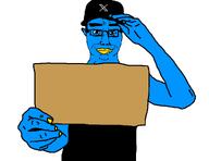 beak cap clothes dont_call_them_bitches_bro glasses hat holding_sign smile twitter variant:chudjak xitter // 984x758 // 39.9KB