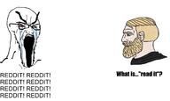4chan angry beard bloodshot_eyes crying distorted glasses nordic_chad open_mouth reddit stretched_mouth stubble text thick_eyebrows variant:soyak yellow_hair // 2670x1602 // 412.6KB