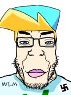 award blond blue_eyes blue_shirt boyfriend_(friday_night_funkin') fnf_pedo friday_night_funkin' nazism no_sign opposite pedophile subvariant:chudplier sweat_stain sweating trend:aryan variant:markiplier_soyjak white_skin white_supremacist yellow_hair // 191x255 // 20.8KB