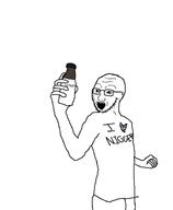 arm bottle clothes glasses hand heart holding_bottle holding_object holding_soylent i_heart_nigger i_love nigger open_mouth plastic_bottle soy soyjak soylent soylent_bottle stubble tranny variant:soyak // 513x624 // 19.8KB