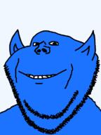 bald blue_skin ear pointy_ears soyjak stubble variant:impish_soyak_ears // 598x800 // 15.6KB