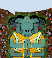 arm background big_nose bindi bloodshot_eyes chain closed_eyes clothes cuff daeodon ear glasses hair hand jartyfly lips meta:namefags multiple_arms multiple_faces necklace pearl_necklace piercing speech_bubble_empty squidward stubble subvariant:jartycuck subvariant:patrick trend:slopjak trevor_(user) variant:chudjak variant:cuckjeet variant:daeodonjak yellow_sclera // 815x906 // 581.7KB