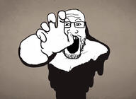 arm dissolving drawn_background glasses hand horror looking_at_you open_mouth scp-106 scp_foundation soyjak stubble variant:markiplier_soyjak video_game // 745x544 // 126.0KB