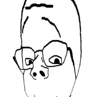 big_brain brainful distorted glasses smile soyjak stubble subvariant:rand subvariant:wholesome_soyjak variant:gapejak // 692x1020 // 196.3KB