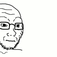 animated closed_mouth excited glasses my_little_pony open_mouth soyjak stubble variant:soyak // 726x400 // 348.9KB