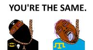 2soyjaks Astrofene_(namefag) BRIMMIEST_COMMENTS_SECTION☣️☣️☣️_DO_NOT_ENTER☣️☣️☣️ Warrior-Z(user) ack autism batman bloodshot_eyes brown_skin crying dead dress flag:crimean_tatar flag:isis glasses hanging isis islam jihad jihadist kratos pink_hair punisher rope shitskin soyjak stubble suicide text tongue tranny transparent_background variant:bernd you're_the_same // 1252x673 // 54.2KB
