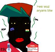 badge black_skin blue_hair boyfriend_(friday_night_funkin') cap chudraj_cobsingh closed_mouth clothes flag:trinidad_and_tobago fnf_pedo friday_night_funkin' glasses hair hat map_(pedophile) merge neutral pedophile soyjak stinky stubble subvariant:chudjak_front subvariant:chudplier sweating text trinidad_and_tobago variant:chudjak variant:markiplier_soyjak yellow_sclera // 855x800 // 47.8KB