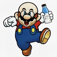 beard glasses mario meta:not_oc open_mouth soy soy_parody soyjak soylent super_mario variant:unknown video_game // 1024x1024 // 109.2KB