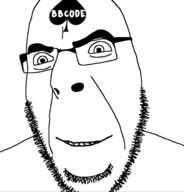 bbcode closed_mouth gemeraldiest_comments_section💎💎💎enter_as_you_please💎💎💎 glasses queen_of_spades smile soyjak stubble tattoo variant:cobson // 676x707 // 50.9KB