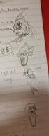 4soyjaks ack angry animal closed_mouth drawing fish fume glasses irl open_mouth soyjak speech_bubble stubble text variant:soyak variant:unknown // 1243x3411 // 612.9KB