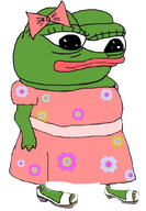 amphibian animal bow closed_mouth clothes dress eyelashes female flower foot frog full_body green_skin lips nas nas:pepe pepe pepe_the_frog plant shoe subnas:apu transparent_background // 640x921 // 367.3KB