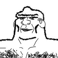 chest_hair hairy muscular_male shirtless smile variant:ishish_soyak_ears // 1110x1110 // 87.5KB