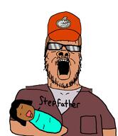 ack ack! animal arm baby brown_skin bulldog cap cartoon clothes cuck cuckold dale_gribble dog glasses hair hand hat holding_object joseph_gribble king_of_the_hill mack mike_judge open_mouth pacifier pocket shirt_with_words soyjak stepfather stubble sunglasses text variant:a24_slowburn_soyjak white_skin // 800x925 // 19.7KB