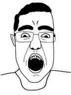 ear glasses hair open_mouth soyjak subvariant:churnd subvariant:patrick template variant:bernd variant:chudjak // 986x1304 // 24.1KB