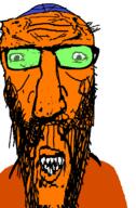 angry anti_froot beard big_nose clenched_teeth clothes deformed froot glasses hat judaism kippah variant:maxjak // 395x601 // 14.0KB