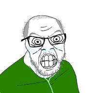 angry balding clothes glasses gramps hair mustache old soyjak stubble variant:feraljak white_hair // 1024x1024 // 244.4KB