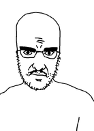 bald closed_mouth forehead_lines glasses moustache stubble thick_eyebrows variant:unknown // 602x836 // 11.0KB