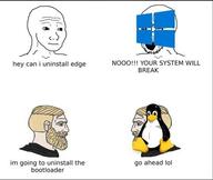 bloodshot_eyes crying glasses linux nordic_chad open_mouth soyjak stubble technology variant:soyak windows wojak // 460x389 // 111.8KB