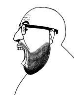 beard ear eyebrows forehead_lines glasses lips looking_at_you looking_to_the_left nose open_mouth series:sidejaks side_profile stubble subvariant:cirrus_side teeth transparent_background variant:cirrus // 800x1024 // 63.2KB