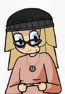 blue_eyes clothes glasses hair shy white_skin yellow_hair // 623x903 // 154.4KB