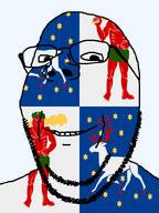 animal clothes club country county elk flag flag:norbotten glasses hair holding_club holding_object looking_at_you norrbotten red_skin smile soyjak star_(symbol) stubble subvariant:wholesome_soyjak sweden teeth transparent_background variant:gapejak wildman // 600x800 // 110.5KB