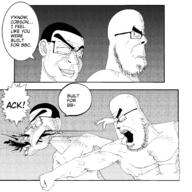2soyjaks ack arm bbc broken_glasses buff closed_mouth comic drawing ear glasses hand manga open_mouth punch redraw smile smug speech_bubble stubble style_emulation text variant:chudjak variant:cobson // 1378x1378 // 564.9KB